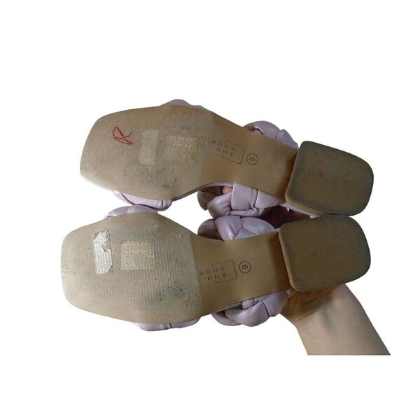 Shu Shop Braided Slide Slip on Sandal Blush Pink SZ 9 - Picture 7 of 8